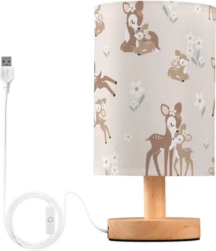 Miniatura 35 de Bedside Table Lamp Cute Highland Cow Animal Nightstand Lamp with Wood Desk Lamps for Bedroom Living Room Nursery Office Home Decor