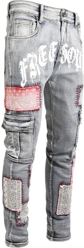 Miniatura 196 de Enrica Pantalones vaqueros estampados casuales para hombre