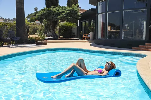 Miniatura 2 de Cococabana Flotador de espuma de vinilo de 74 pulgadas para piscinas y lagos Azul Pacífico