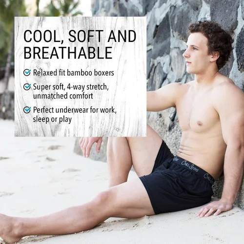 Miniatura 4 de Chill Boys Viscose from Bamboo Boxers for Men - Cool Comfortable, Soft Breathable Underwear - Boxer Shorts (1 Pack)