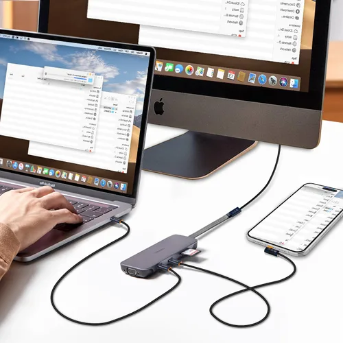 Miniatura 6 de APEXSUN Cable de extensión USB C (1.6 pies), cable coaxial corto USB-C macho a hembra compatible con Thunderbolt 4/3, USB4, PD240W, video 8K/4K