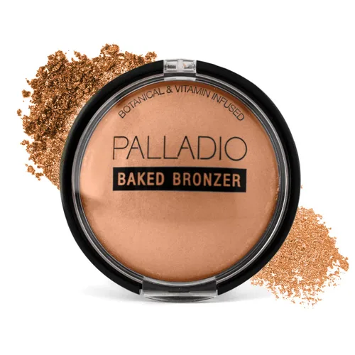 Miniatura 11 de Palladio Bronceador horneado, altamente pigmentado y fácil de mezclar, brillo bronceado brillante, uso seco o húmedo, dura todo el día, proporciona