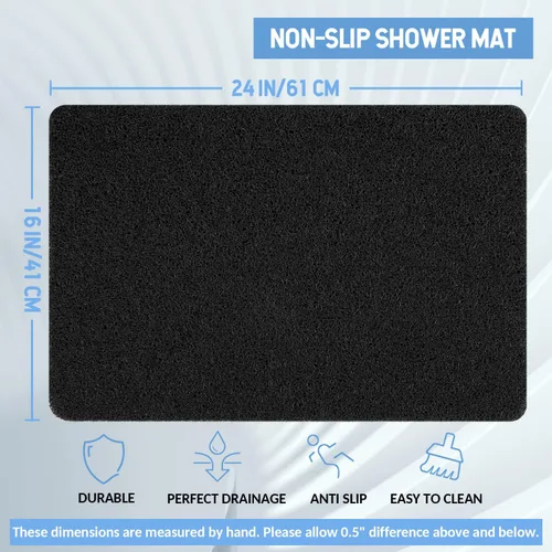 Miniatura 162 de Hargiis - Tapete antideslizante de secado rápido para tina y ducha, tapete exfoliante para pies, para baño, cocina u hotel, beige, 24 x 16 pulgadas