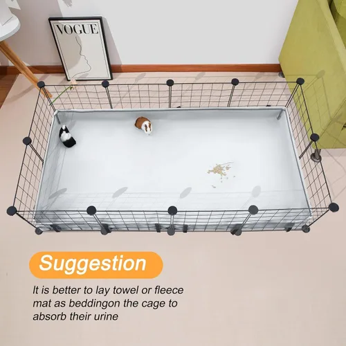Miniatura 4 de DZWLKJ Revestimiento de jaula de cobayas, base impermeable y lavable, también para conejos, chinchillas, erizos, hurones y otros animales pequeños