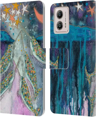 Miniatura 20 de Head Case Designs Officially Licensed Wyanne Blue Watercolour Bear Animals 2 Leather Book Wallet Case Cover Compatible with Motorola Moto G53 5G