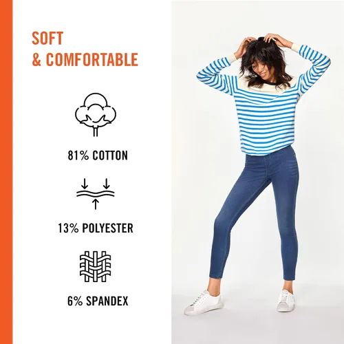 Miniatura 4 de HUE - Leggings de mezclilla para mujer