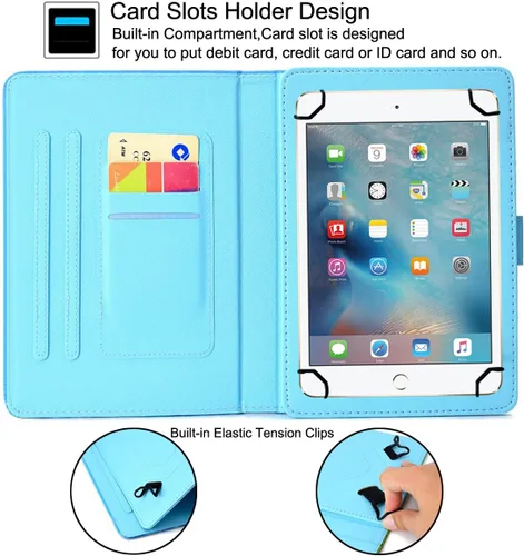 Miniatura 2 de NewShine - Funda universal para tablet de 7.9 a 8.5 pulgadas, funda de piel sintética para iPad mini 1/2/3/4, Galaxy Tab 3/4/Note 8.0, Amazon Kindle