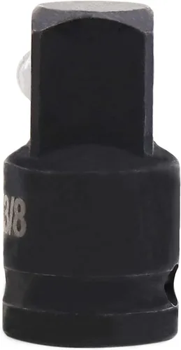 Miniatura 3 de Adaptador de enchufe de impacto y reductor de 1/4 de pulgada F a 3/8 pulgadas M, convertidor de acero cromado y molibdeno para construcción