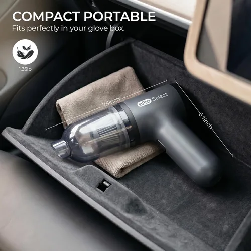 Miniatura 6 de EV1395 Aspiradora inalámbrica de mano - 75W 12000Pa de succión fuerte, tiempo de funcionamiento de 14-24 minutos, recipiente de polvo de 0.14L