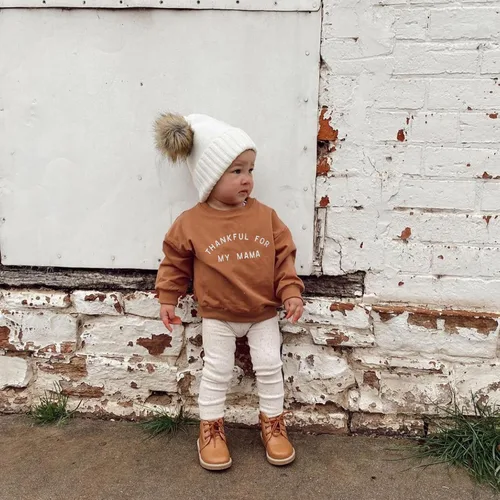 Miniatura 2 de Hoanselay Conjunto de sudadera de manga larga con capucha y pantalones de otoño e invierno para bebé niño