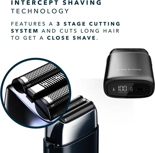 Miniatura 5 de Blade & Stone PS501 - Afeitadora de lámina para hombre, afeitadora inalámbrica de doble hoja con cuchillas Graphene-X y motor digital de 8000 rpm