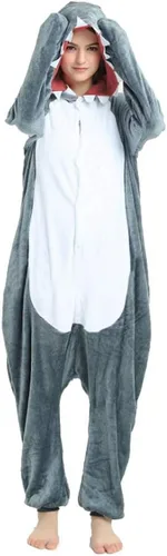 Miniatura 4 de Pijama de tiburón para adultos, unisex, de una pieza, disfraz de tiburón
