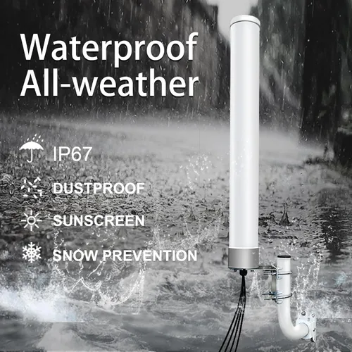 Miniatura 4 de 5G 4G 4x4 MIMO - Kit de antena externa de banda ancha para exteriores, antena omnidireccional de alta ganancia con cable de 32 pies para enrutador