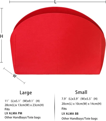 Miniatura 3 de MISIXILE Bolsa de fieltro Alma BB PM organizador de carcasa para mujer, se adapta a Alma BB PM Insert