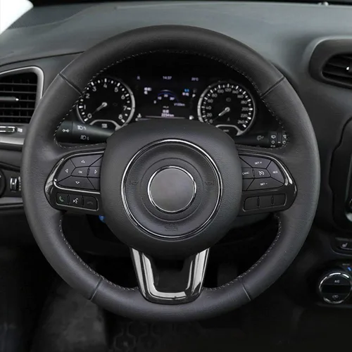Miniatura 4 de Juego de 31 piezas de decoración interior de automóvil, accesorios de decoración para Jeep Renegade 2015-2018 (negro)