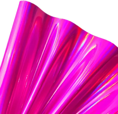 Miniatura 15 de 11.8"x53" Tela de cuero sintético holográfica, vinilo reflectante de espejo para lazos para el cabello, bolsas, manualidades de costura (Negro)