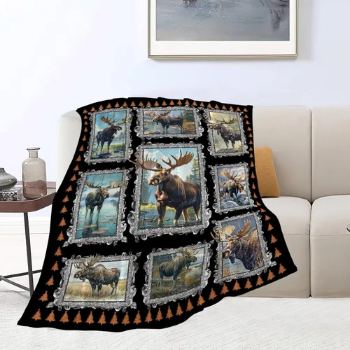 Miniatura 110 de Manta de Polilla Suave y Esponjosa de Vellón Gótico Mariposa Luna Mantas Decorativas Acogedoras y Cálidas de Franela de Felpa Regalos para Niños