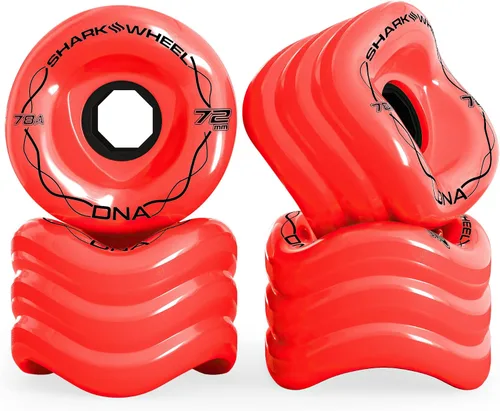 Miniatura 15 de Ruedas Shark Wheel de 72 mm para longboard de crucero, fórmula DNA, juego de 4 ruedas