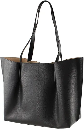 Miniatura 4 de Michael Kors Emilia Large Tote Leather Shoulder Purse Handbag in Black