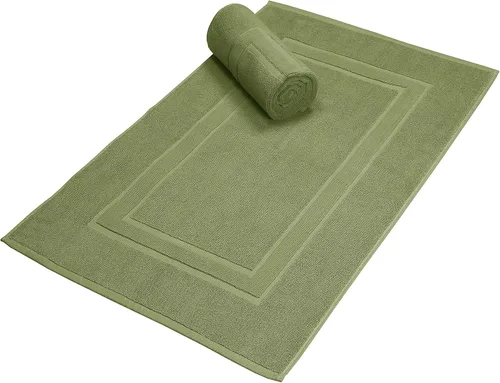 Miniatura 12 de GLAMBURG Paquete de 2 tapetes de baño de algodón prémium de 20 x 32 pulgadas, 100% algodón hilado en anillo, calidad de hotel y spa, 21.16 oz/m²