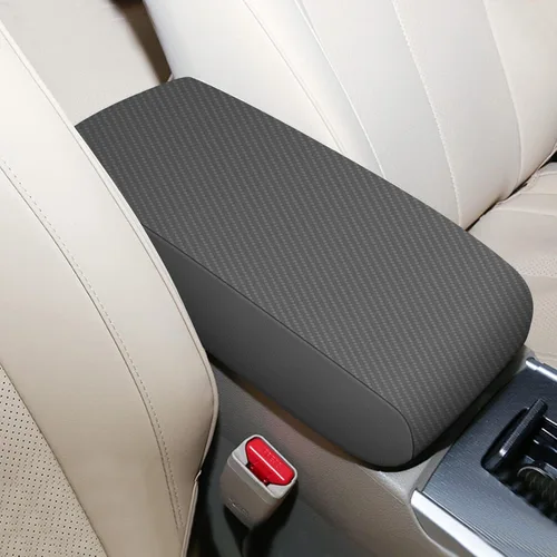 Miniatura 10 de AOMSAZTO Fundas para consola para 2008-2014 Toyota Highlander Fundas para reposabrazos para Toyota Highlander Negro con costuras negras