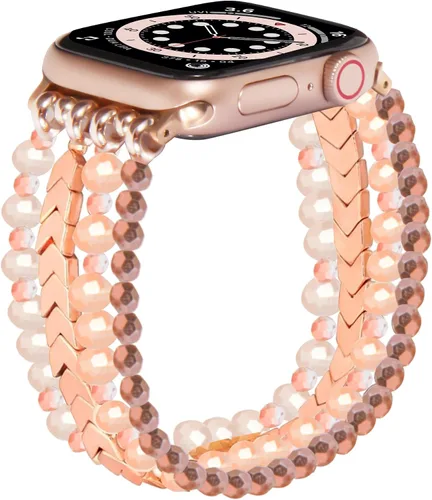 Miniatura 11 de Compatible con Apple Watch Band de 38/40/41/42/44/45/49 mm para mujeres, iWatch Bands Series 9/8/7/6/5/4/3/2/1, correa de reemplazo de pulsera