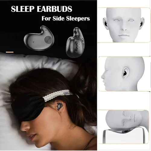 Miniatura 3 de Xmenha Auriculares ocultos para dormir invisibles inalámbricos Bluetooth ocultos para dormir de lado, micro auriculares inalámbricos Bluetooth