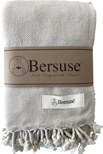 Miniatura 11 de Bersuse Milas XL - Manta turca 100% algodón, 60 x 90 pulgadas, color blanco