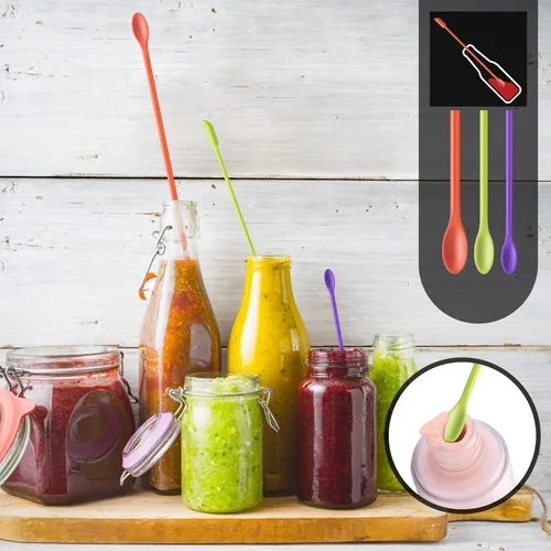 Miniatura 5 de HOTEC - Juego de espátulas de silicona sin BPA, resistentes al calor, utensilios de cocina para hornear, cocinar y mezclar, antiadherentes, de grado