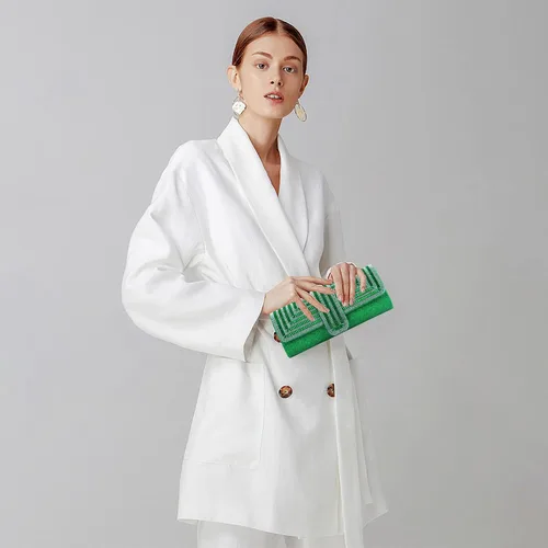 Miniatura 6 de ELDA Bolsos de mano para mujer, bolsos de noche brillantes formales para fiesta, diamantes de imitación, boda, cóctel, baile de graduación