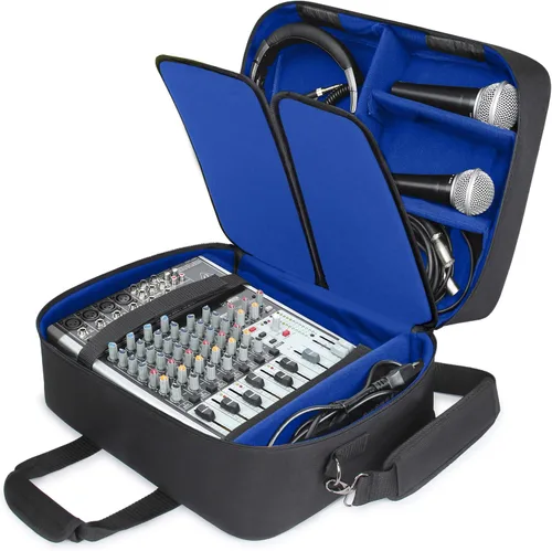 Miniatura 10 de USA Gear Bolsa de viaje para mezclador de DJ para Yamaha MG10XU, MG06X, Mackie Mix8 de 8 canales, Behringer Xenyx Q502USB, adaptadores, auriculares