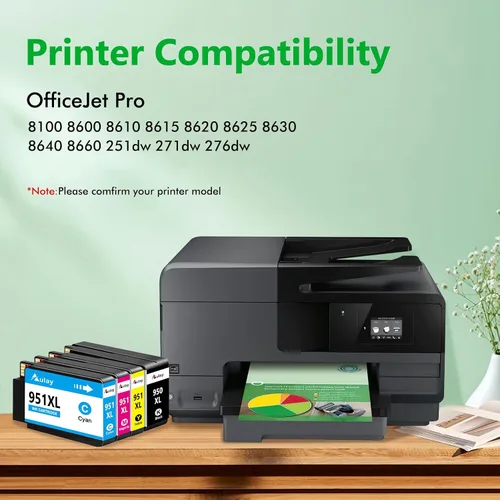 Miniatura 2 de Paquete combinado de cartuchos de tinta 950 XL 951 XL compatibles con OfficeJet Pro 8600 8610 8620 8100 8630 8660 8640 8615 76DW 251DW