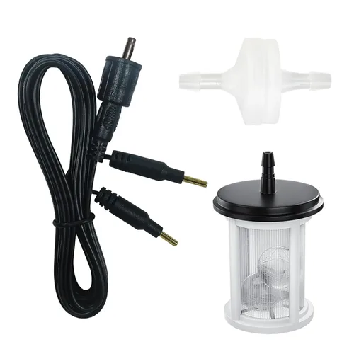 Miniatura 9 de Kit de accesorios de riego por goteo solar, tubo de 49 pies, kit de accesorios extra de riego por goteo, 15 adaptadores en T y 15 goteros