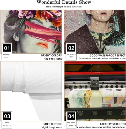 Miniatura 4 de HoozGee Juego de 6 impresiones artísticas de pared de moda, perfumes, pintalabios, pinturas de lienzo, pósteres de decoración de habitación de niñas