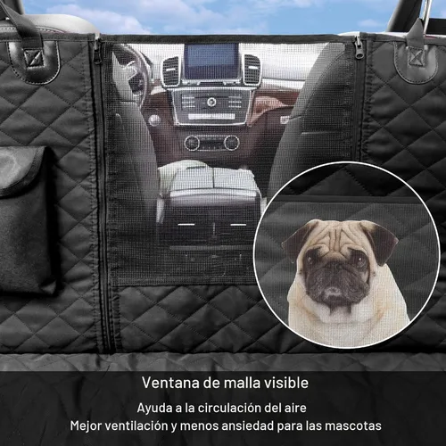 Miniatura 4 de Femuar Funda de asiento de coche para perro con bolsillos de almacenamiento, ventana visual de malla, impermeable, antideslizante, de servicio