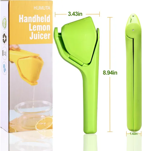 Miniatura 5 de Exprimidor de limón, exprimidor de jugo exprimidor eficaz, fácil de usar, resistente y plano manual, exprimidor de limón, exprimidor de jugo de Verde