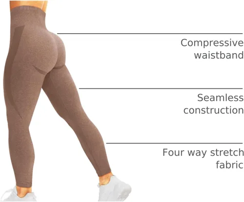 Miniatura 126 de HIGORUN - Leggings sin costuras para mujer, moldeadores, con diseño gráfico de sonrisas, de cintura alta, para el gimnasio, yoga o hacer ejercicio