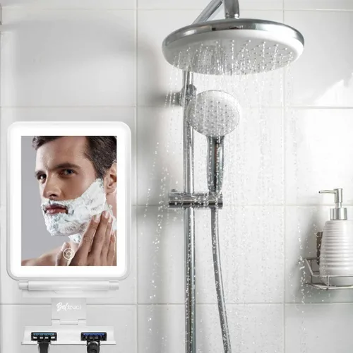 Miniatura 2 de Espejo de tocador con luces Espejo de ducha sin niebla Espejo de afeitar ligero de 3 luces con una escobilla de goma Espejo de pared LED a