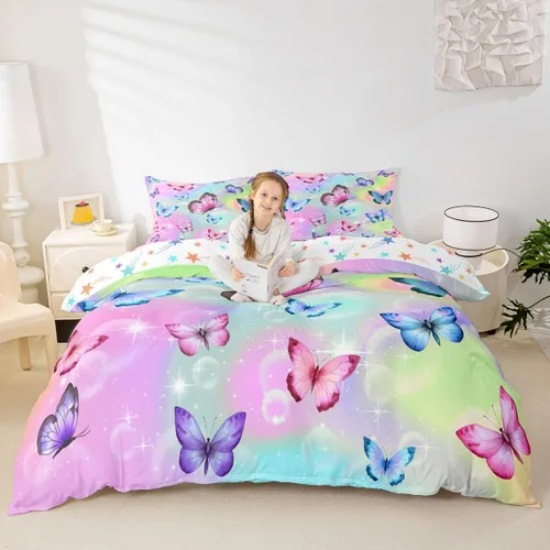 Miniatura 21 de Erosebridal - Juego de ropa de cama con diseño de parque nacional, funda de edredón de montañas humeantes, funda de edredón verde bruma y árbol