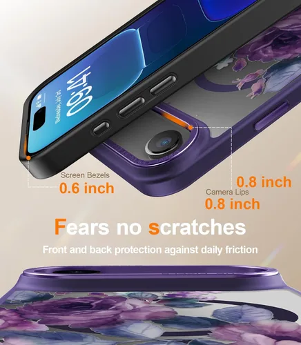 Miniatura 440 de Goodon para iPhone 15 Pro Max con protector de pantalla de privacidad, compatible con Magsafe, funda translúcida mate a prueba de golpes - Linda