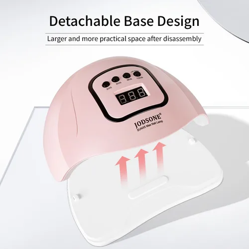 Miniatura 5 de JODSONE Lámpara de uñas U V rosa para esmalte de uñas de gel Luz de manicura con 4 temporizadores y sensor automático Secador de uñas Luz LED