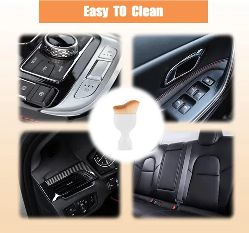 Miniatura 7 de 1 cepillo de polvo para el interior del automóvil, cepillo de detalles automático sin arañazos, cepillo de limpieza suave para el interior del Blanco