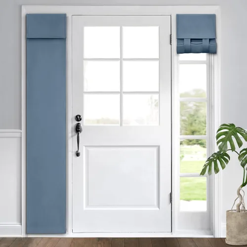 Miniatura 23 de HOMEIDEAS Cortinas Opacas para Aula para Puerta Principal, Cubierta de Ventana de Puerta de Aula, Persianas de Privacidad con Aislamiento Térmico
