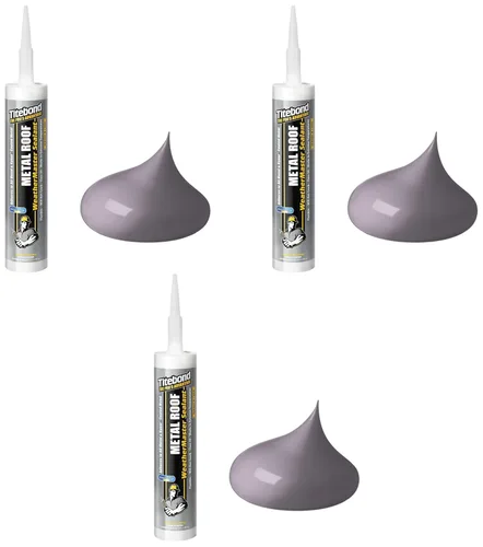 Miniatura 11 de Titebond WeatherMaster Sellador de techo de metal, gris – Calafateo de polímero de primera calidad para aluminio, cobre, acero galvanizado y metales