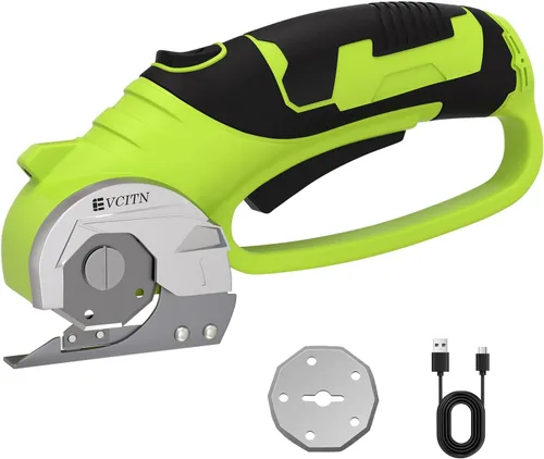 Miniatura 8 de Tijeras eléctricas inalámbricas, cortador recargable de 4V para cartón y alfombra, cortador rotativo autoafilable eléctrico para tela, tijeras