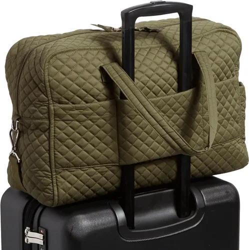 Miniatura 5 de Vera Bradley - Bolsa de viaje de fin de semana Weekender de algodón para mujer, Climbing Ivy Green - Algodón reciclado