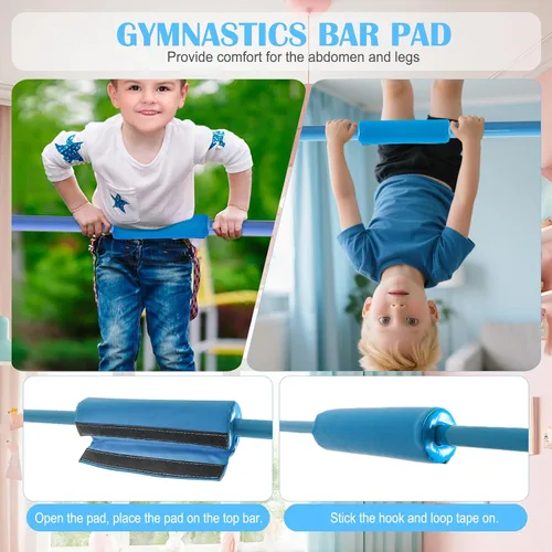 Miniatura 2 de YEEGO DIRECT Barra de gimnasia con anillos, barra de gimnasia plegable para niños de 3 a 12 años, expandible para entrenamiento en casa, regalos