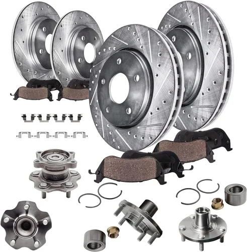 Miniatura 85 de Detroit Axle - Rotores de freno para Ford Mustang 2015, 2016, 2017, 2018, 2019, 2020, 2021, 2022, 2023, repuesto de rotores de freno de disco