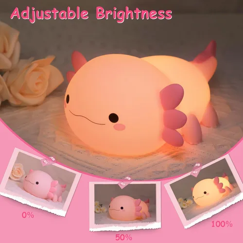 Miniatura 2 de Ammonite Axolotl Gifts, Luz Nocturna de Axolotl para Niños - Lámpara LED Táctil de Silicona Suave y Linda, Navidad Cumpleaños, Decoración Kawaii