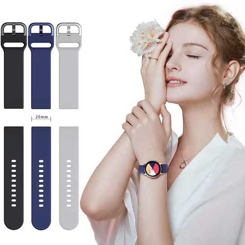 Miniatura 3 de Correa de reloj de 0.78 pulgadas compatible con Samsung Galaxy Watch 4 de 1.575 pulgadas/1.732 pulgadas, correa de reloj Galaxy Active 2 de 1.575